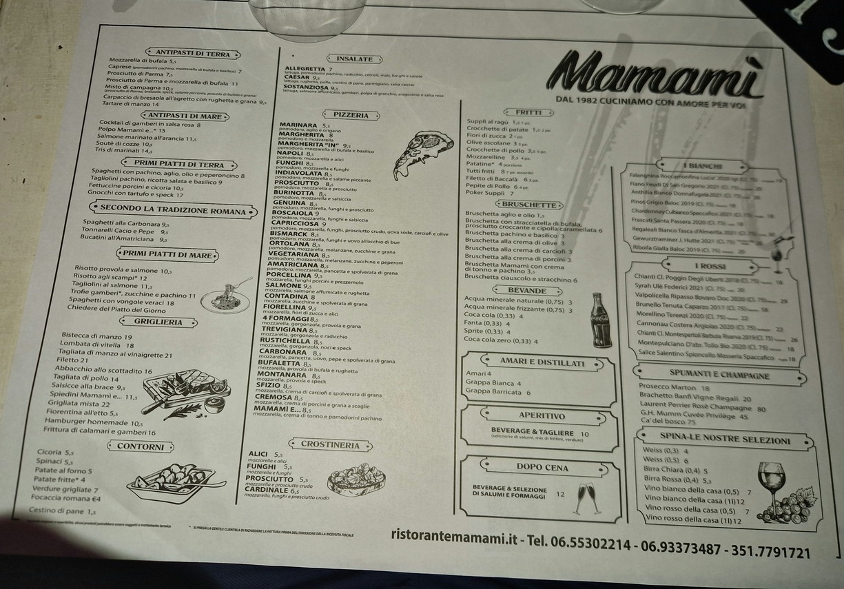 Mamamì menu 1