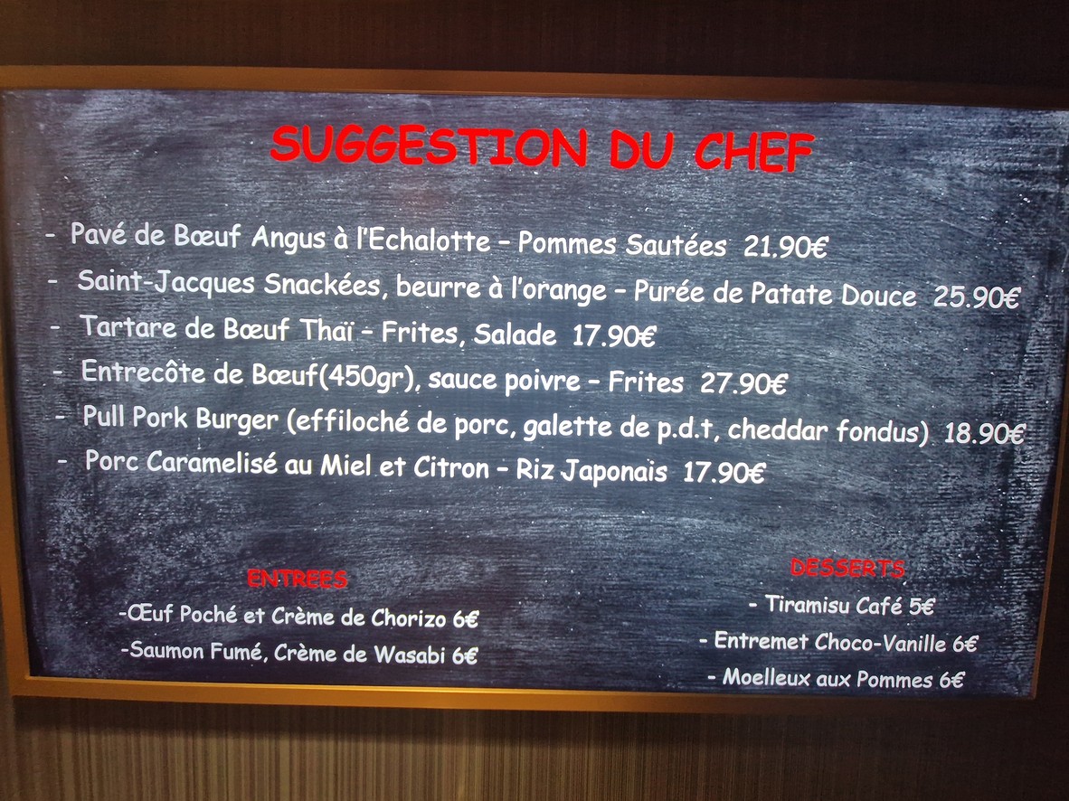 Le Gabri’el menu 1