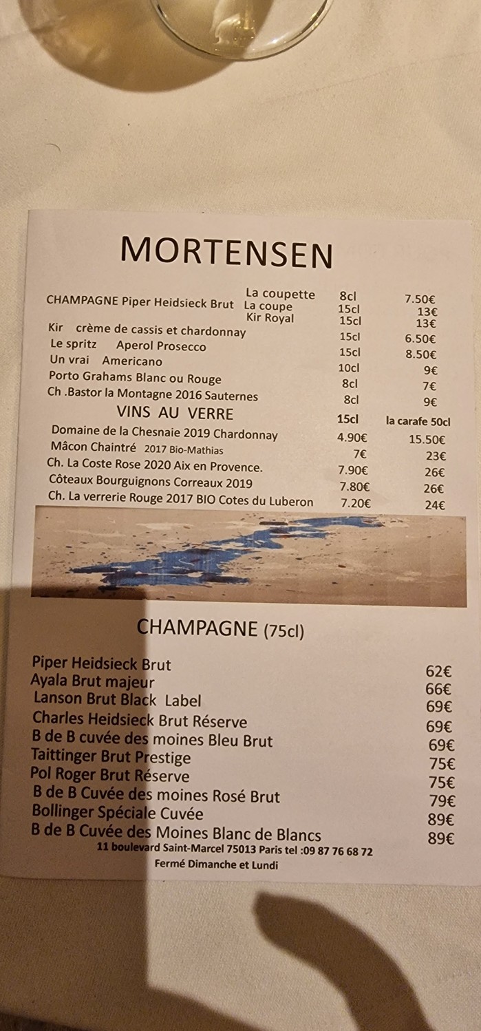 MORTENSEN menu 3