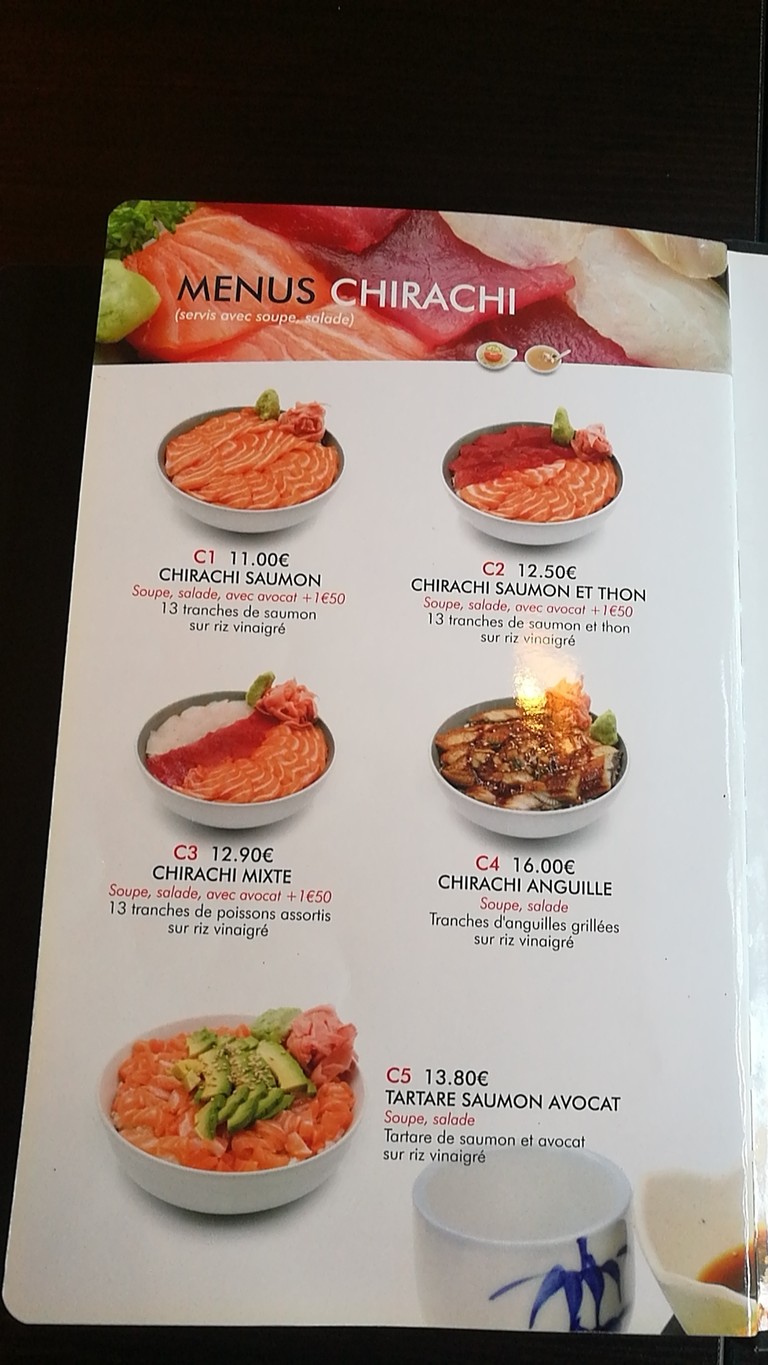 sakura Sushi Restaurant Japonaise menu 3