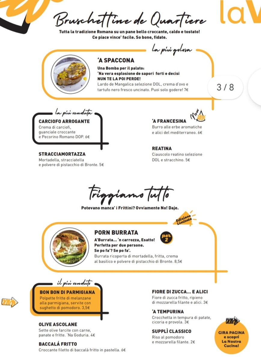 La Valle del Sacco menu 2