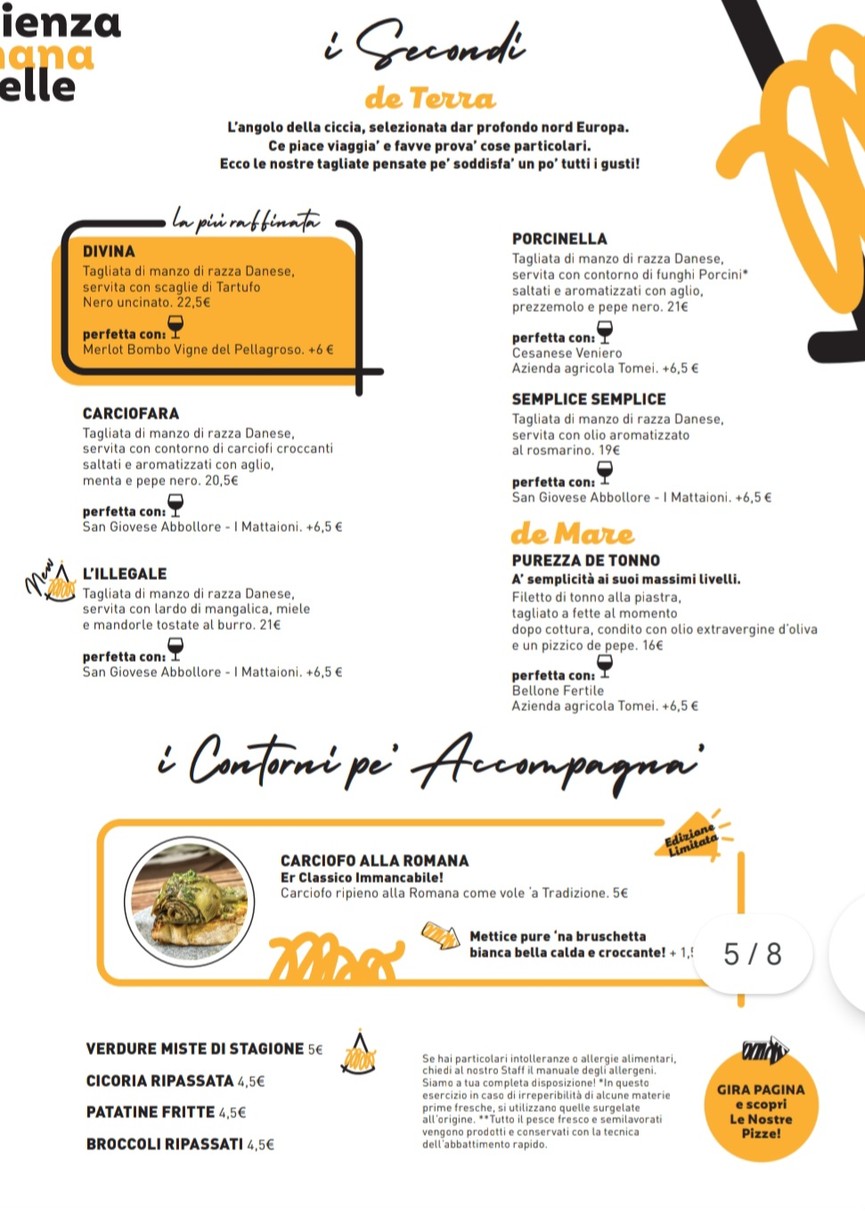 La Valle del Sacco menu 4