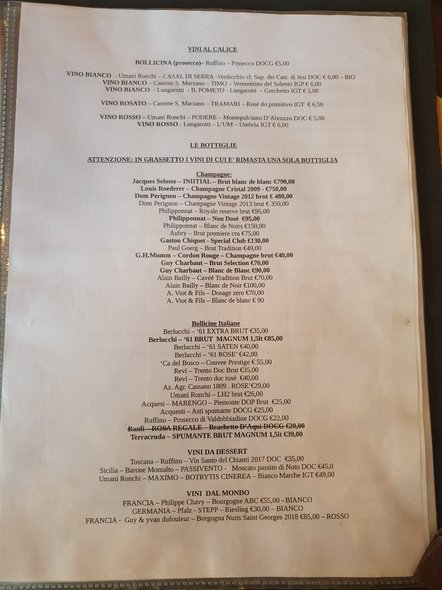 Taverna Tintoretto menu 5