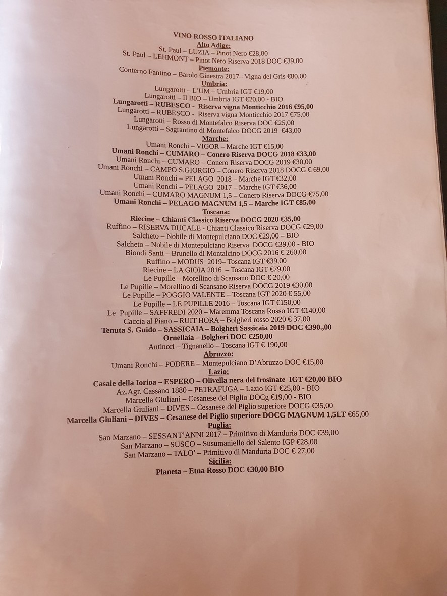 Taverna Tintoretto menu 6