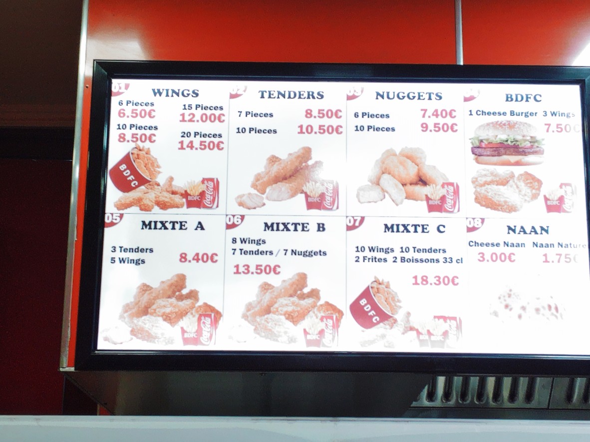 BDFC RESTAURANT menu 2