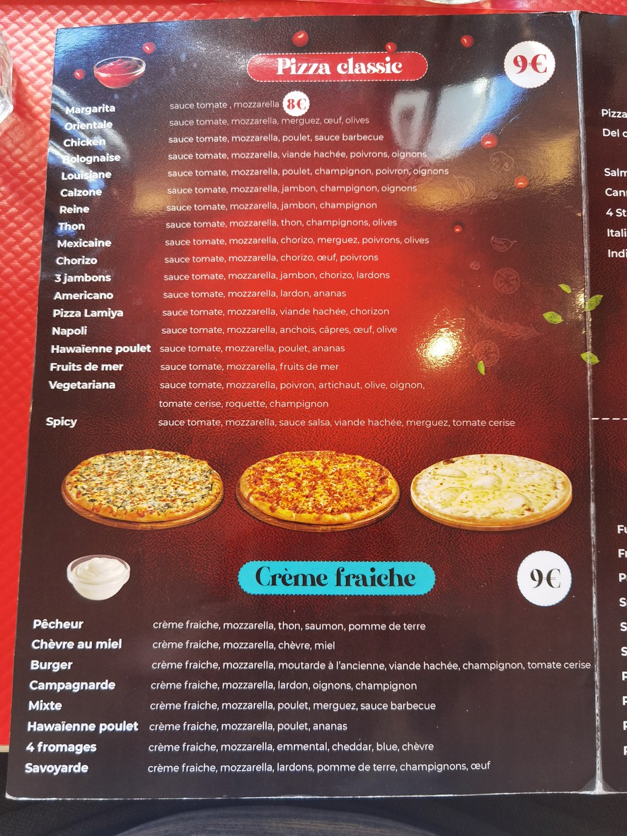 Pasta pizza menu 2