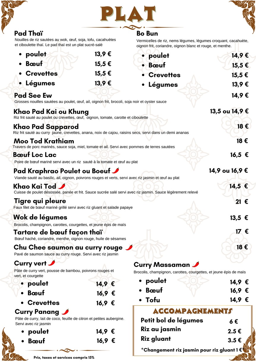 Sabai Sabai M.Alfort menu 2