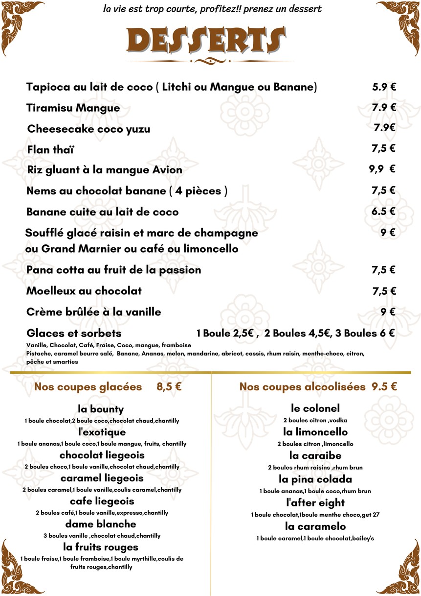 Sabai Sabai M.Alfort menu 3