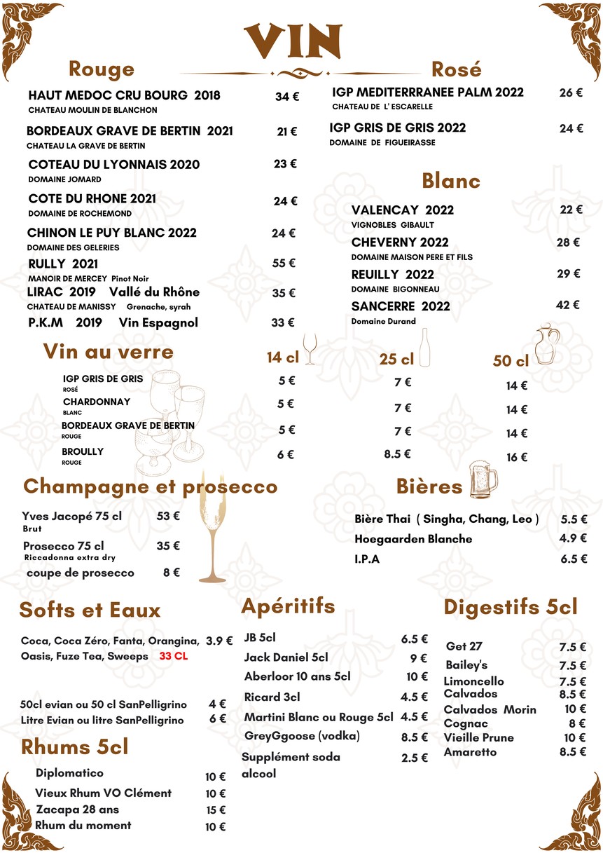 Sabai Sabai M.Alfort menu 5