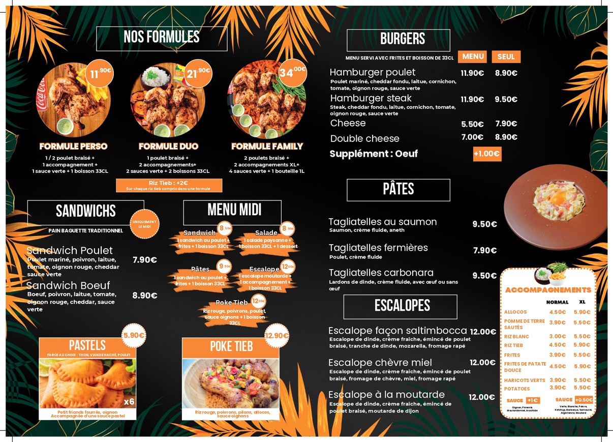O'Saveurs Braisées menu 1