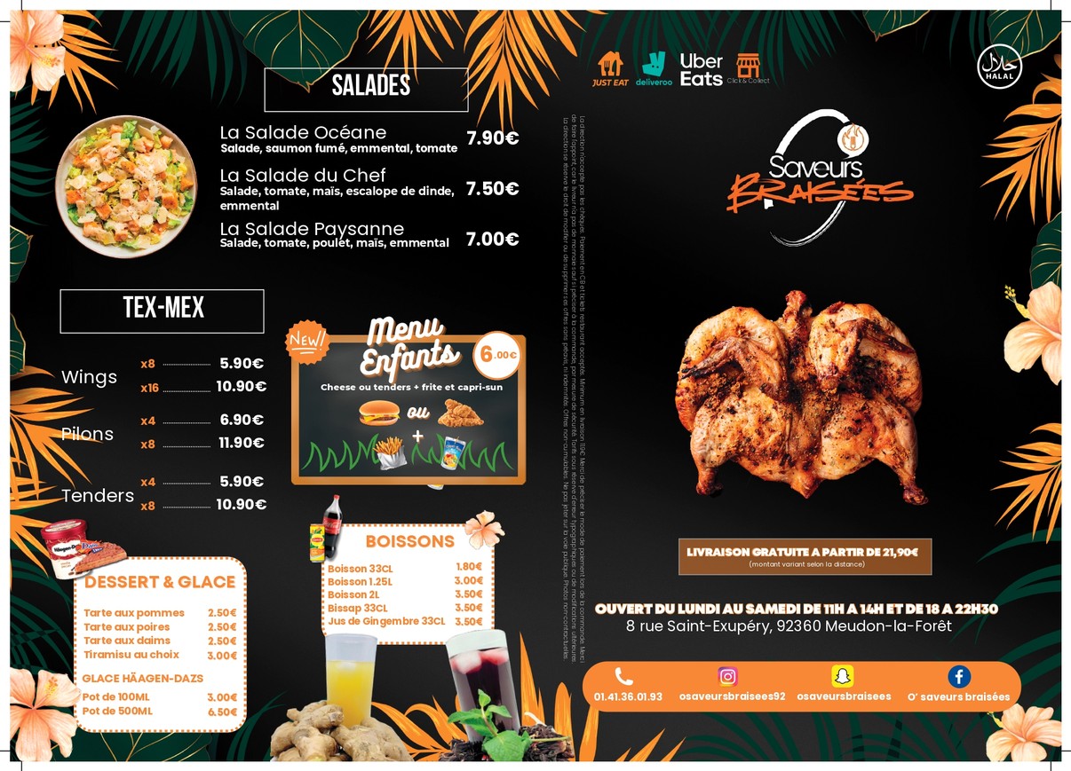 O'Saveurs Braisées menu 2