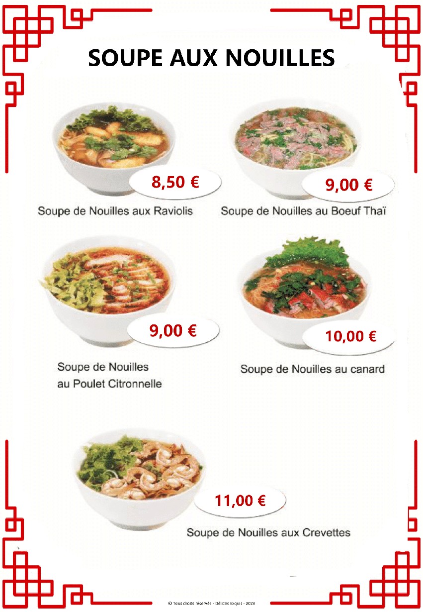 Gourmandise Duhesme menu 2