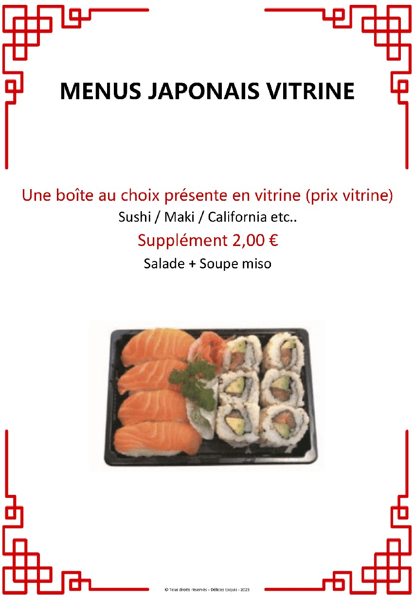 Gourmandise Duhesme menu 3