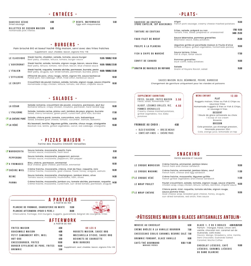 Le Quai menu 2