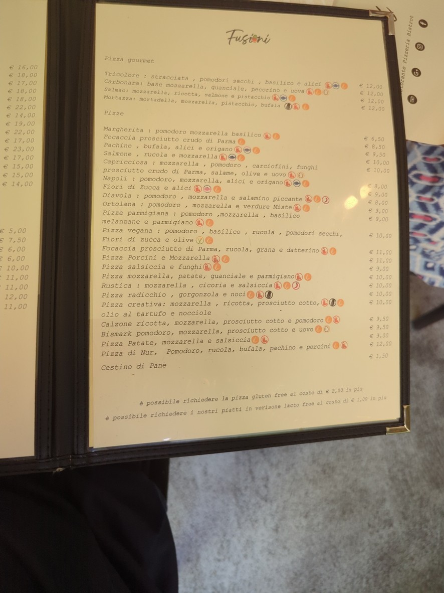 Fusioni - Ristorante Pizzeria menu 3