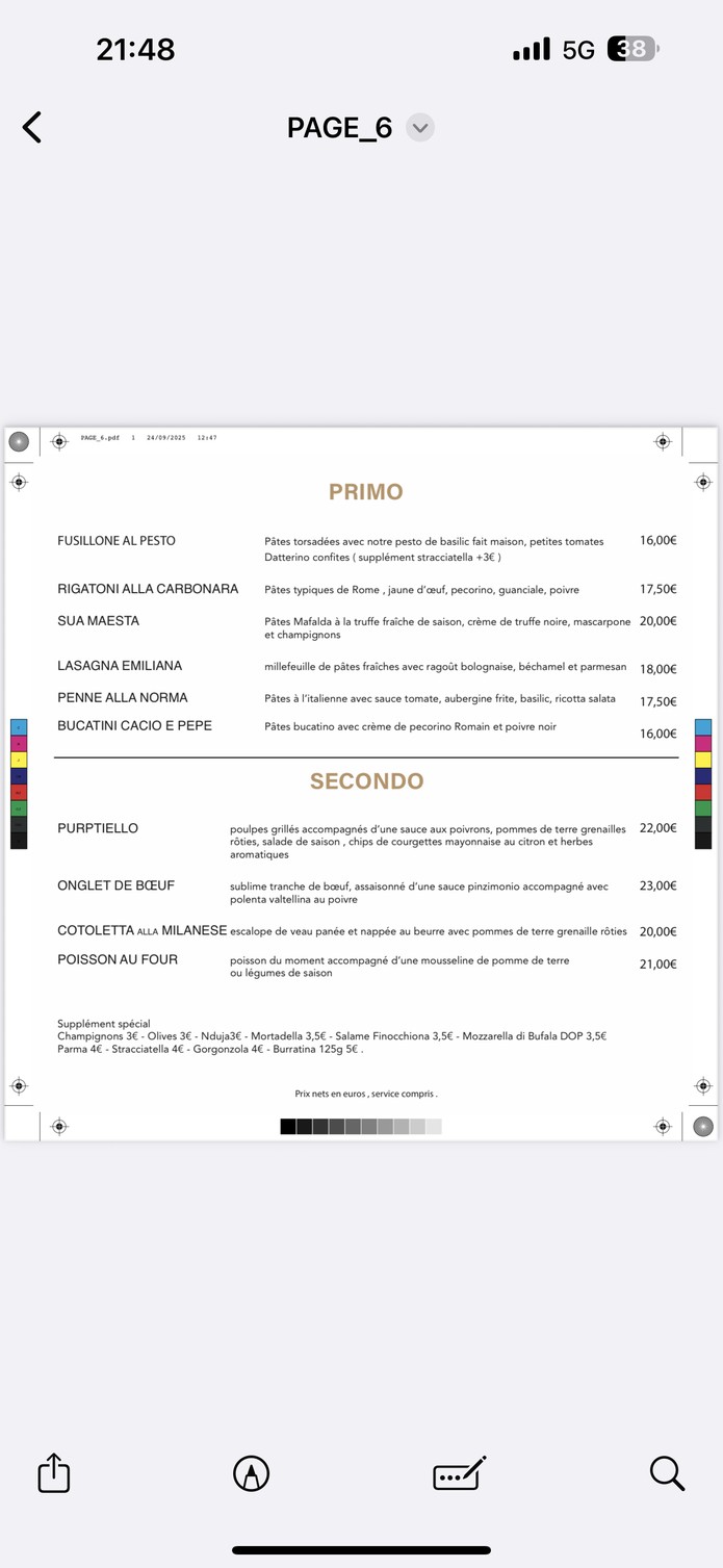RISTORANTE FIORELLI PIZZERIA menu 2