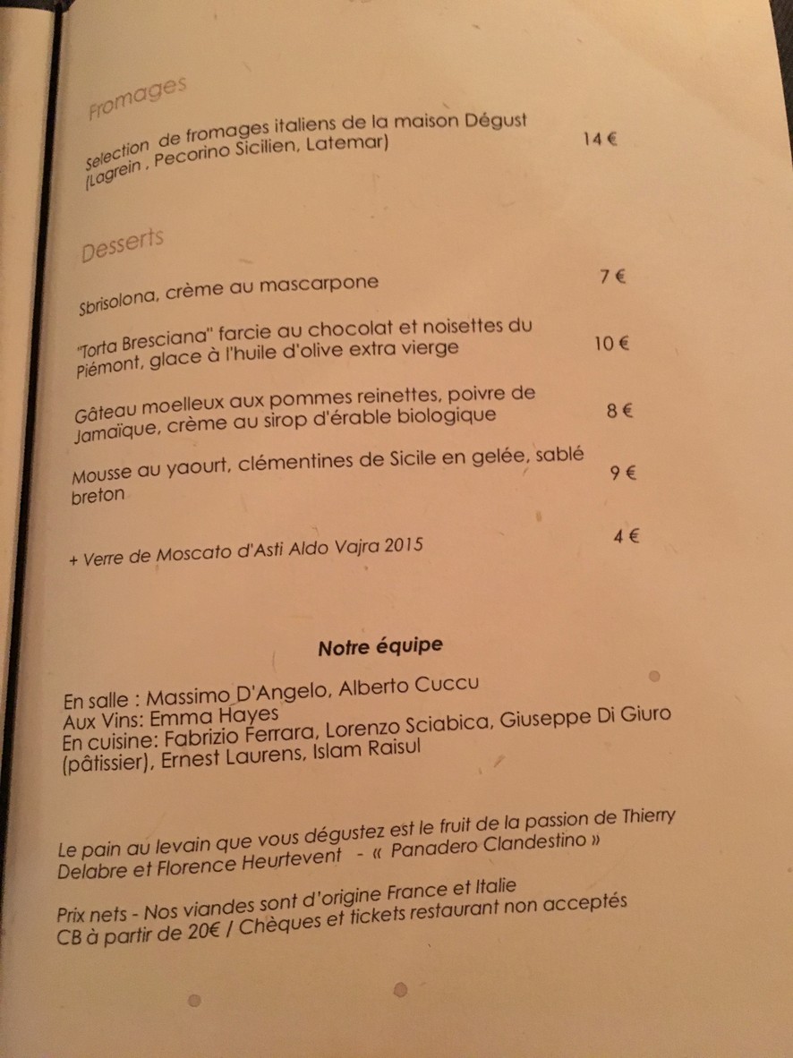Osteria Ferrara menu 3