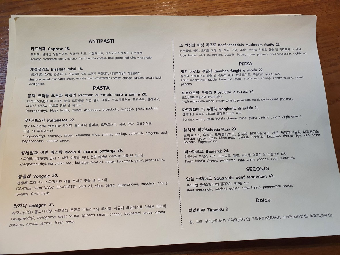 Ellie’s Little Italy menu 1