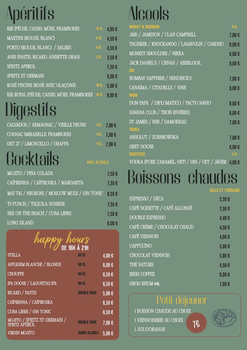 La Maison menu 1