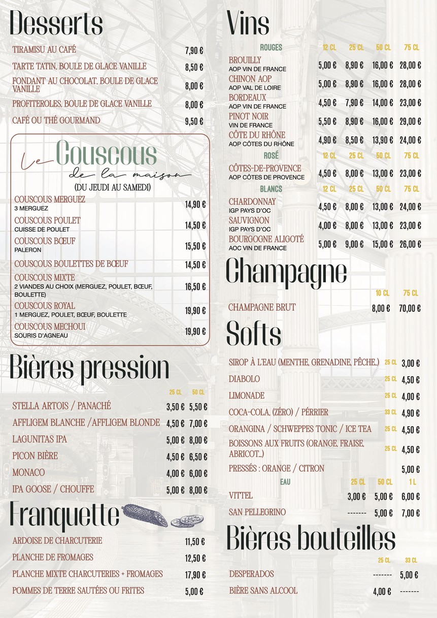 La Maison menu 3
