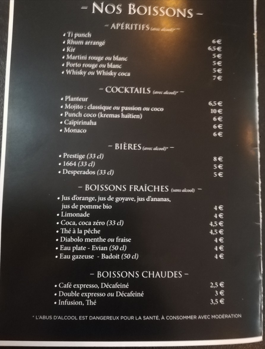 Katoro restaurant caraibeen menu 4
