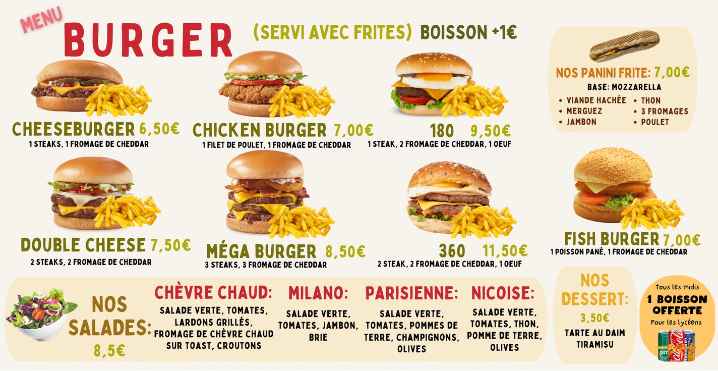 Pizzeria Sandwicherie Galia menu 1