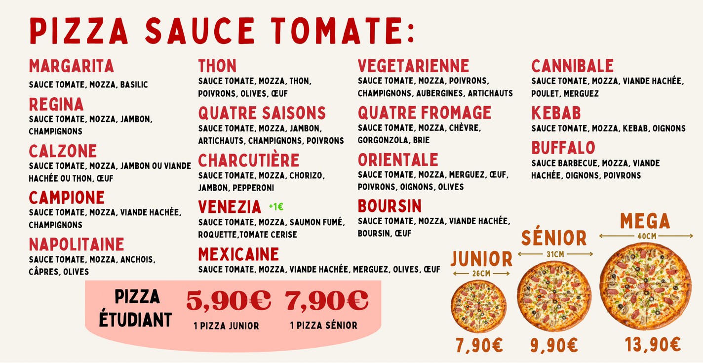 Pizzeria Sandwicherie Galia menu 3