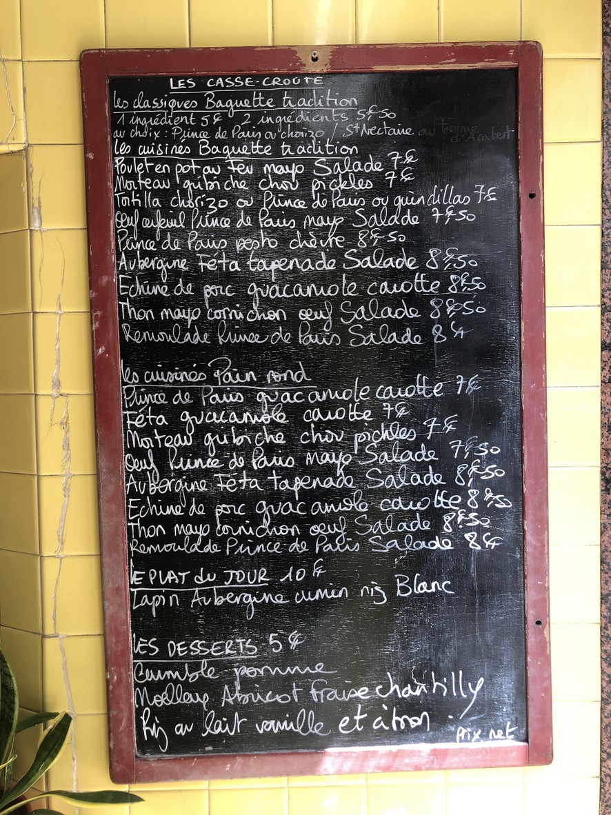 Chez Aline menu 3
