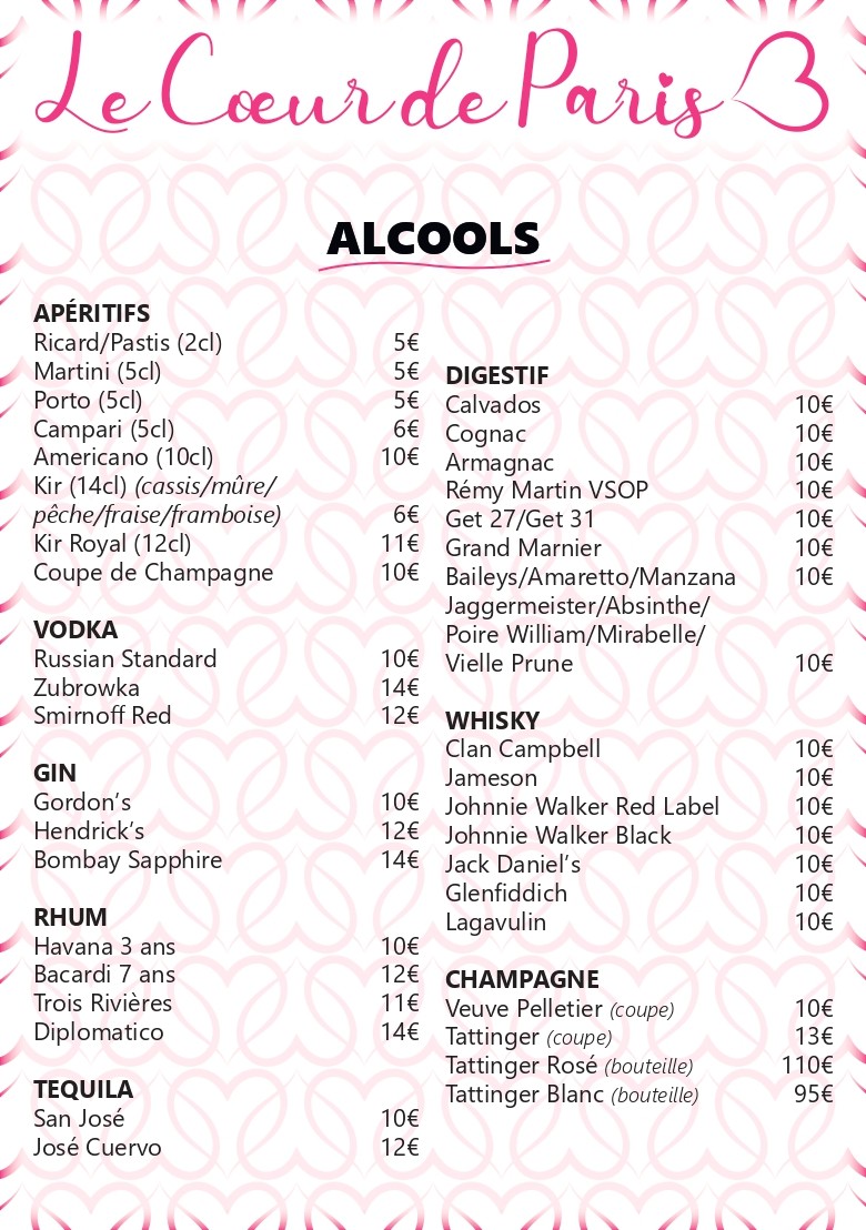 La Mercerie menu 3