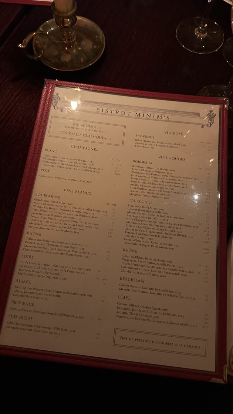 Minim's menu 2