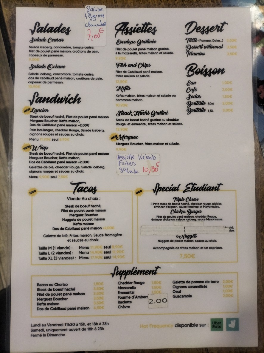 Hot Frequency menu 2