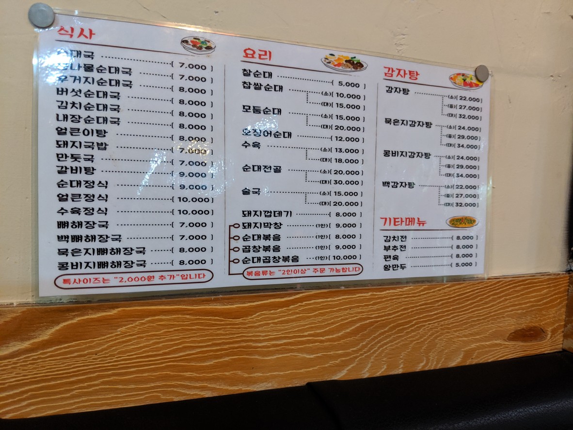 Hongbanjang menu 1