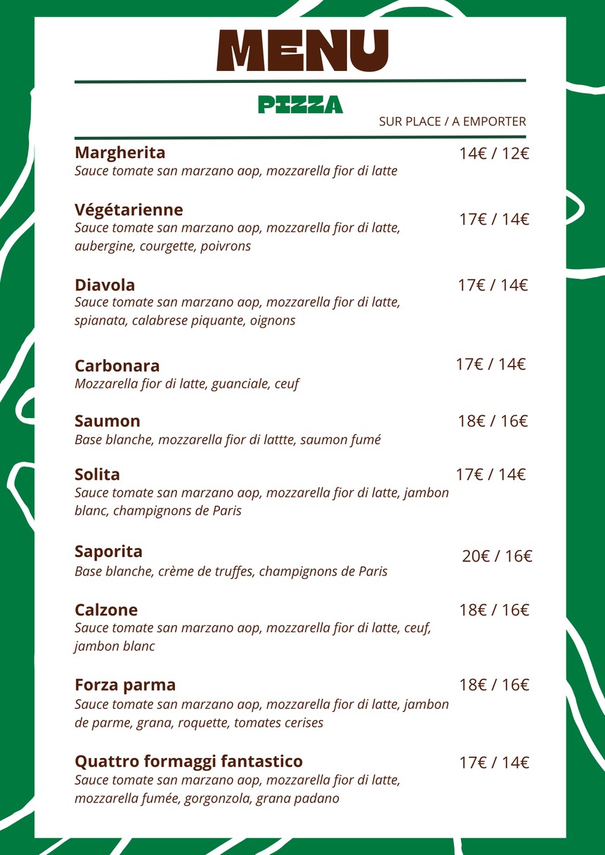 Le 68 Apéritivo - Paris menu 2
