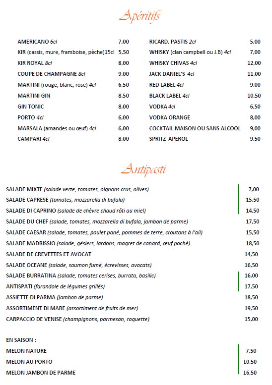 Madrisio menu 1