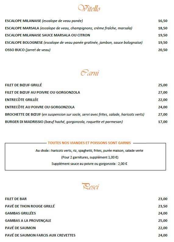 Madrisio menu 4