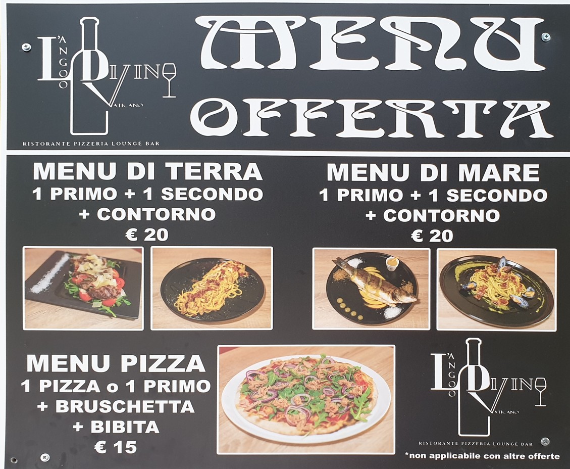 Ristorante L'Angolo Divino al Vaticano menu 1