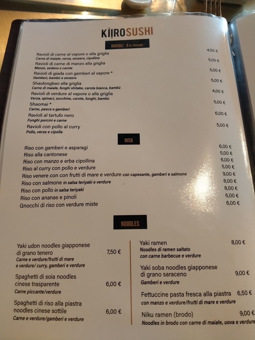 Kiiro Sushi menu 5
