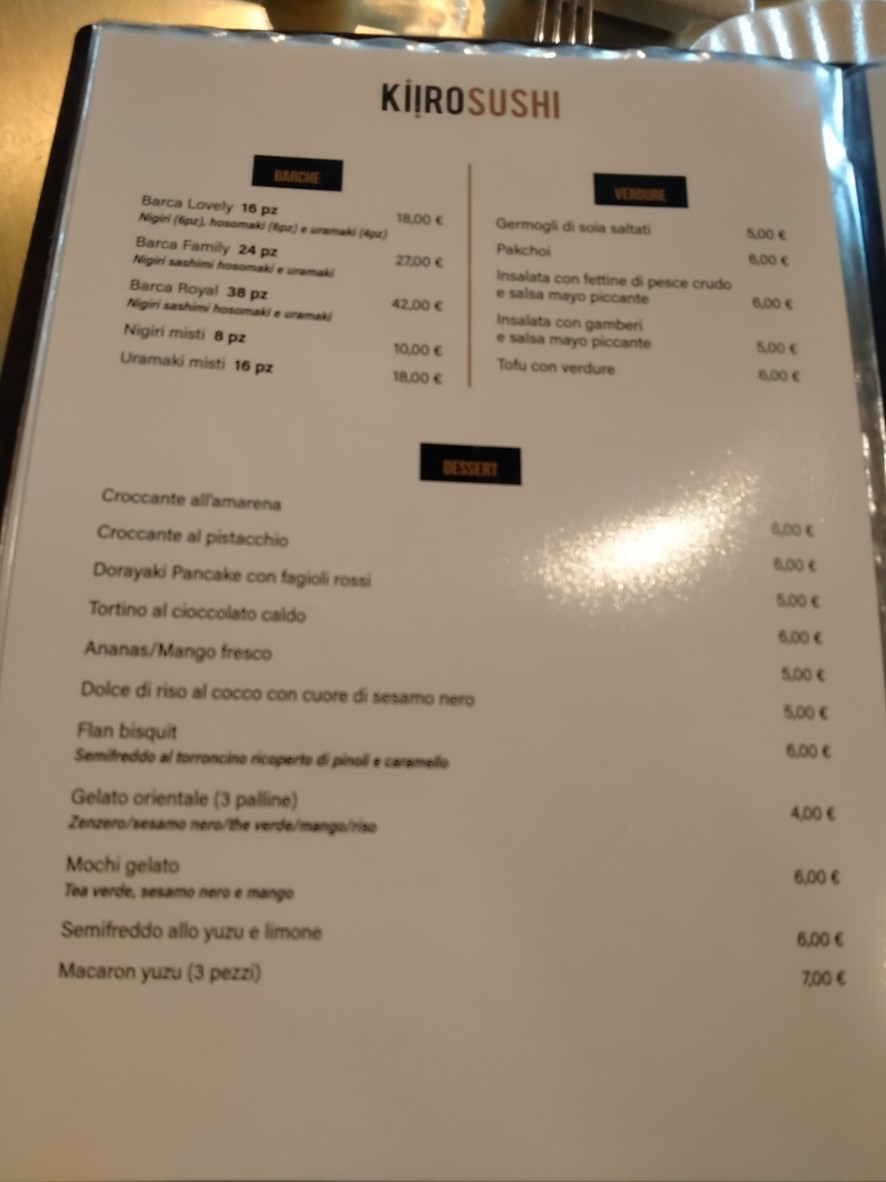 Kiiro Sushi menu 7
