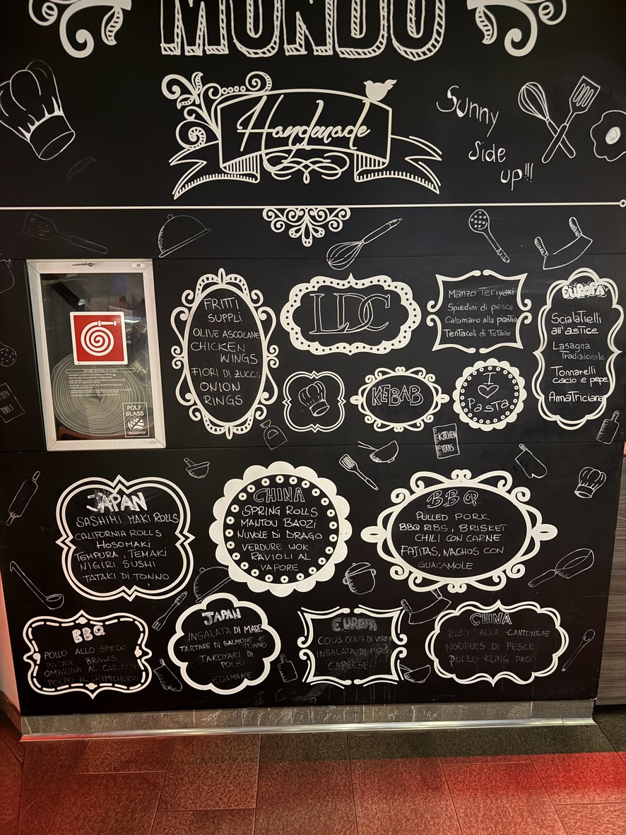 Sapori dal Mondo menu 1