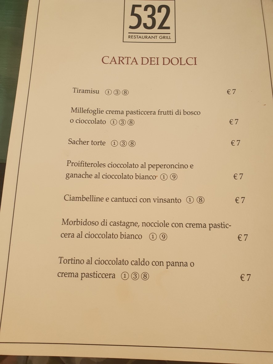 532 Restaurant & Grill menu 3