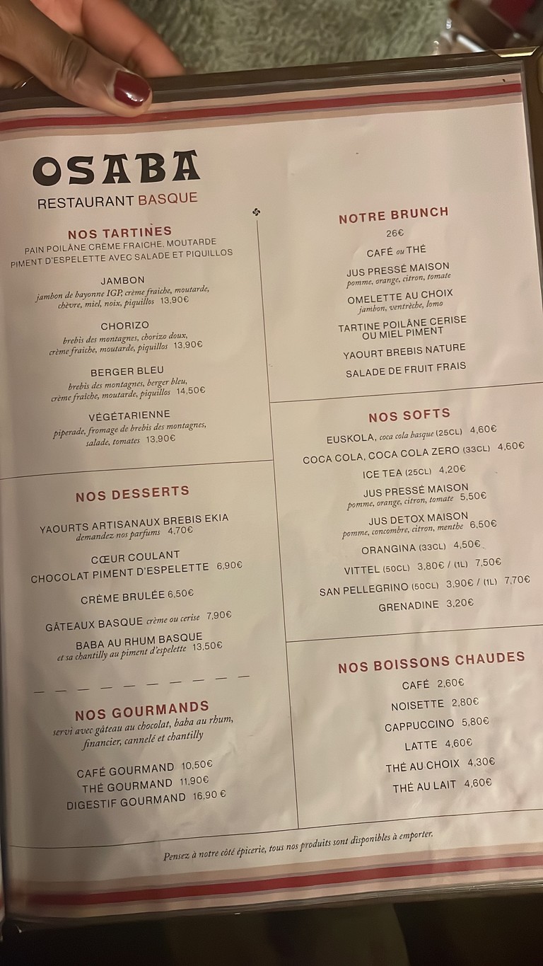 Osaba menu 2