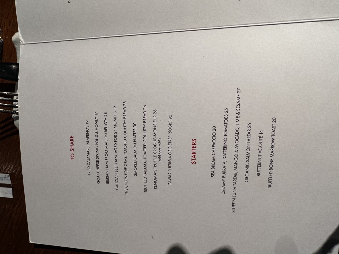Renoma Café Gallery menu 1
