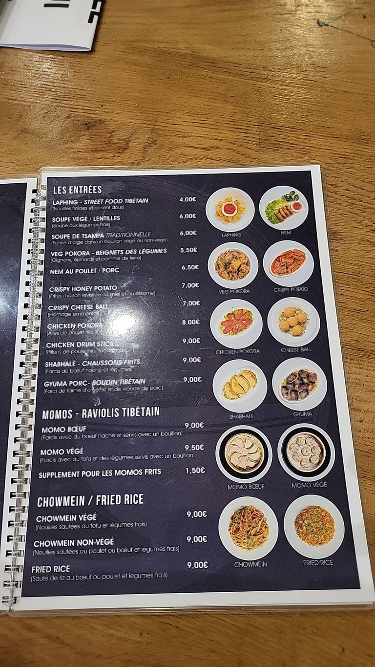 TIBET CORNER menu 1