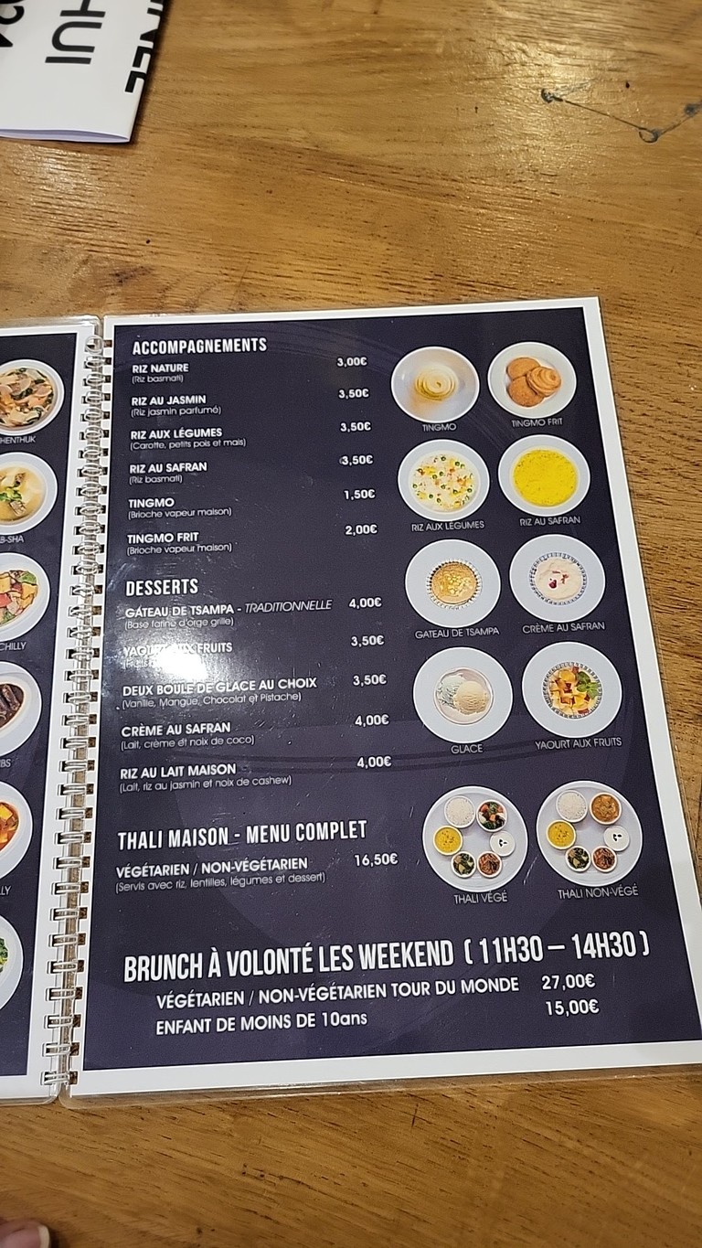 TIBET CORNER menu 3