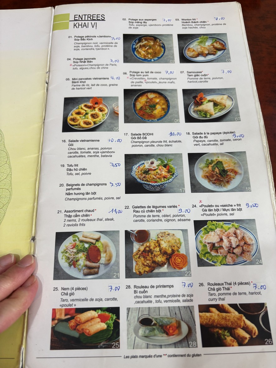 Bodhi Vegan menu 1