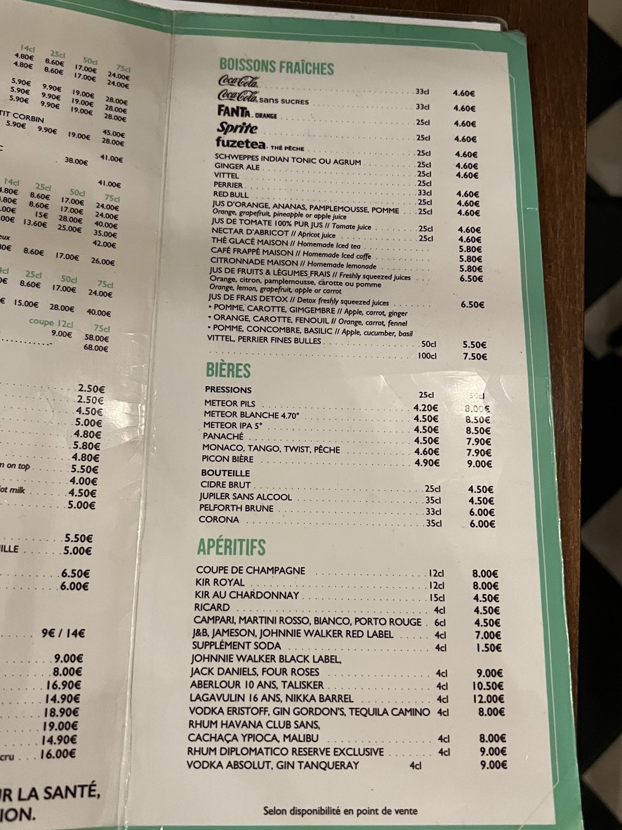 P'tite Bougnate menu 3