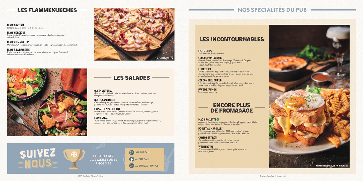 Au Bureau - 酒吧和餐厅 menu 2