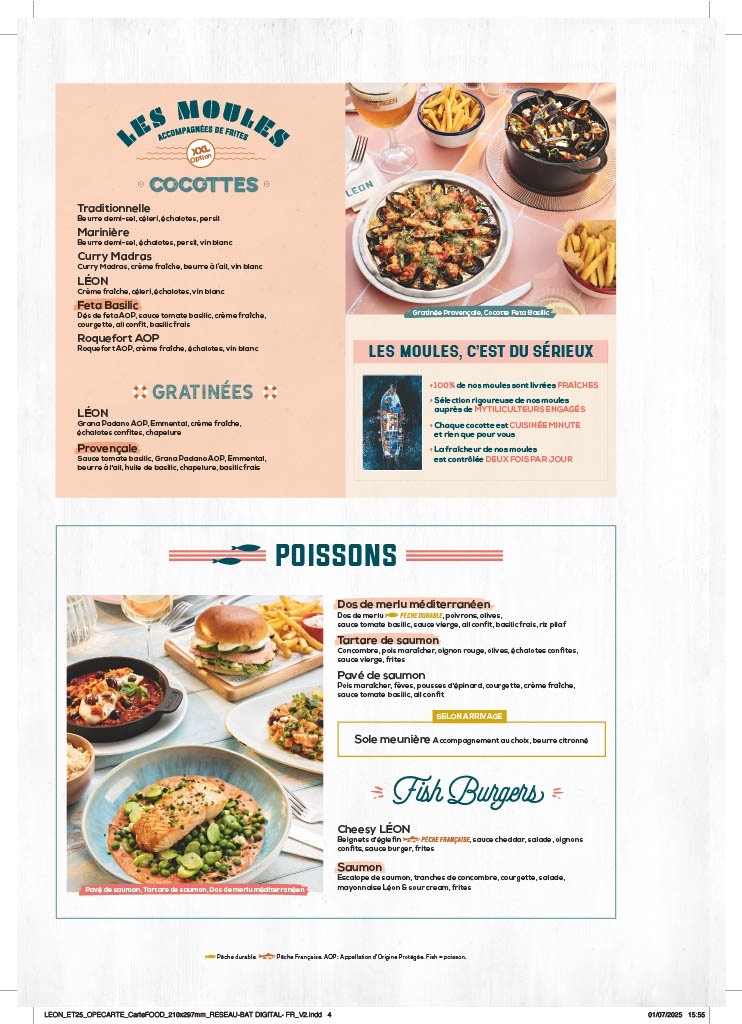 Léon Restaurant - Porte Maillot menu 2