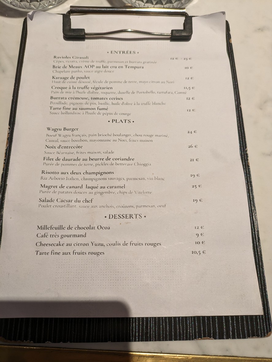 Demain Peut-Etre menu 1