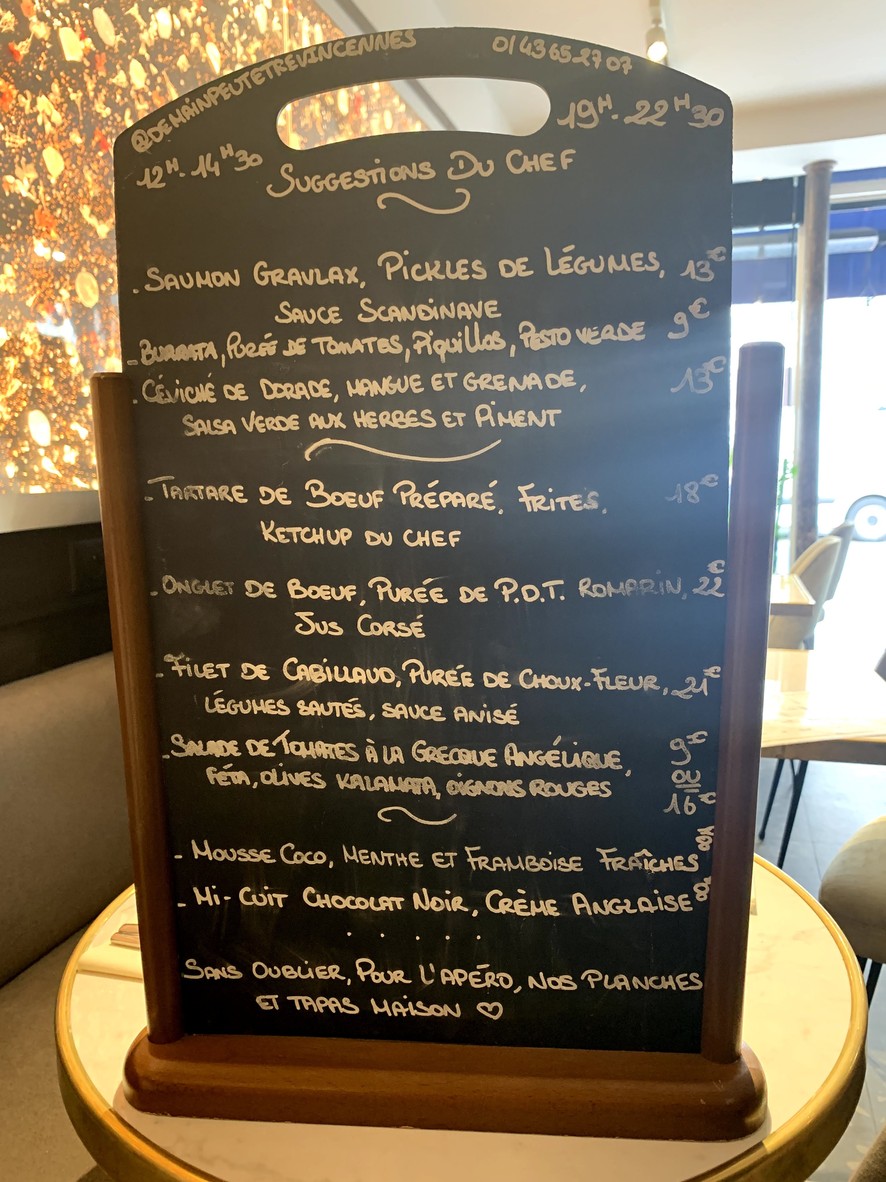 Demain Peut-Etre menu 3